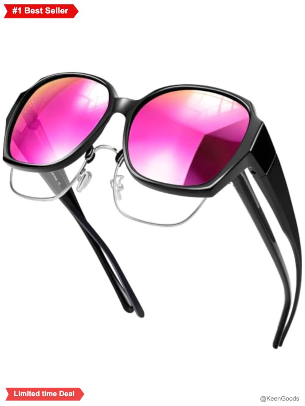 Polarized Fit Over Glasses Square Sunglasses UV400 TR90 Frames